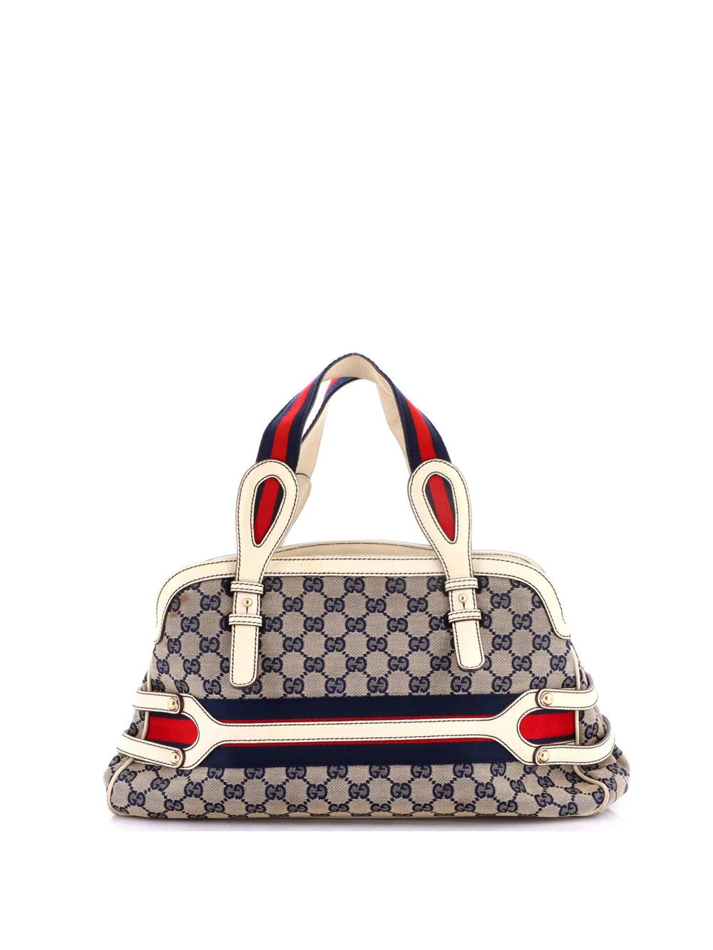 Gucci Vintage Web Bowler Bag Gg Canvas #374807G75B - Picture 3 of 9